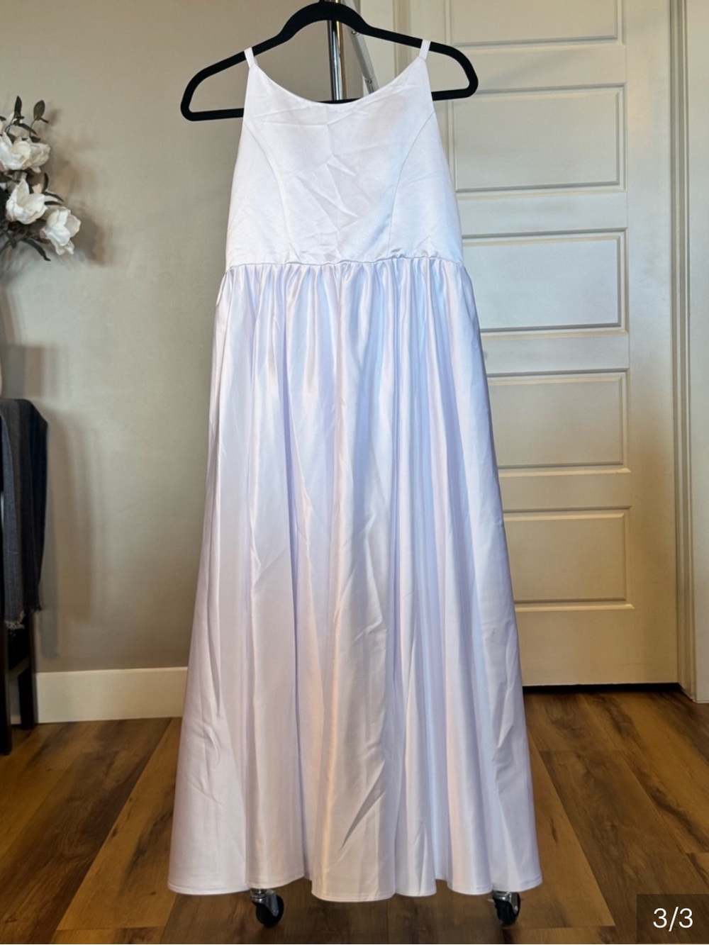 Fashion Uniqueness Size 14 White Bow-Front Formal Dress NWT